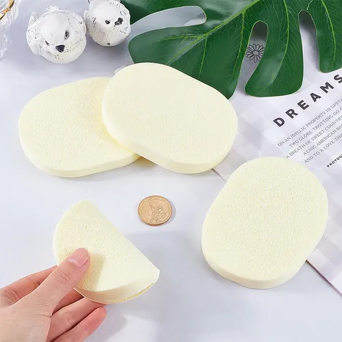 Esponja De Maquillaje Pva Ovalada Chiffon Limón