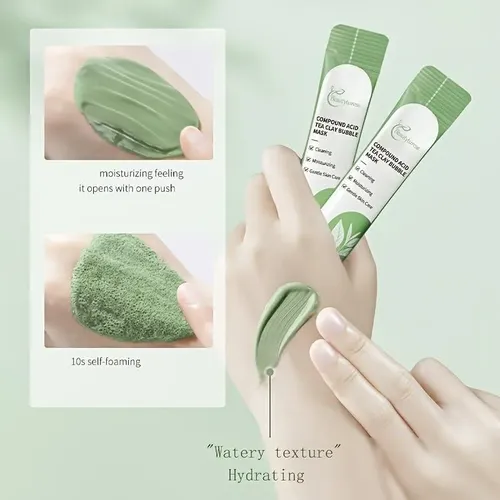 Mascarilla Facial Burbujeante De Arcilla Con Té Compuesto