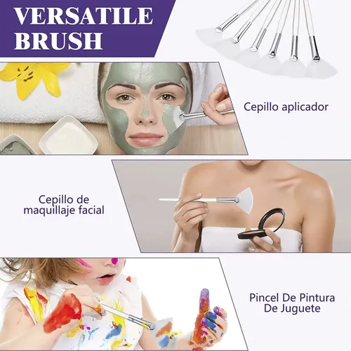 40× Cepillos De Abanico Pinceles For Máscara Facial