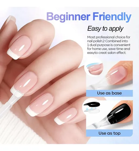 Base Y Top Coat 2-en-1 Azurebeauty Transparente (secado