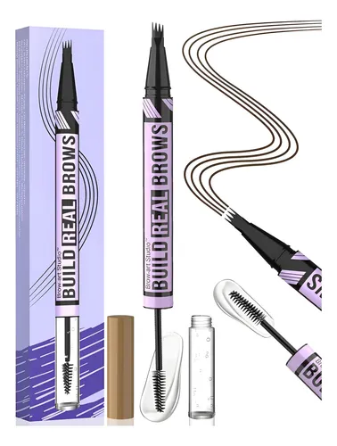Lápiz De Cejas 2-en-1 Imethod Marrón Oscuro Con Gel