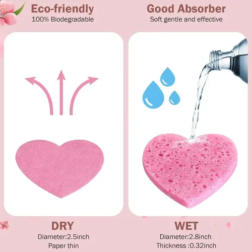 Caa 50 Esponjas Faciales Comprimidas, Celulosa Cosmética