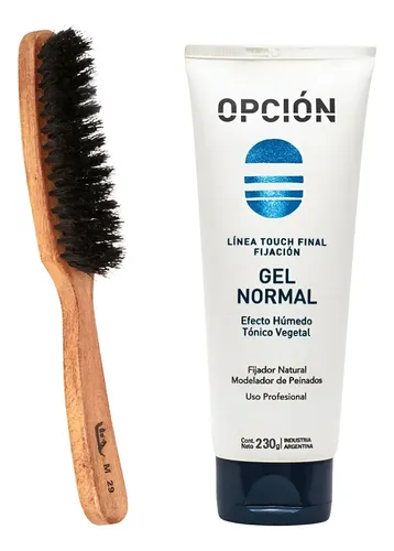 Kit Gel Normal Fijación Opción + Cepillo Chato Gondola M29