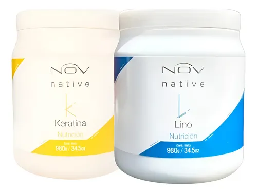 Kit Mascaras Capilares Nov Keratina + Lino Nutrición 980gr