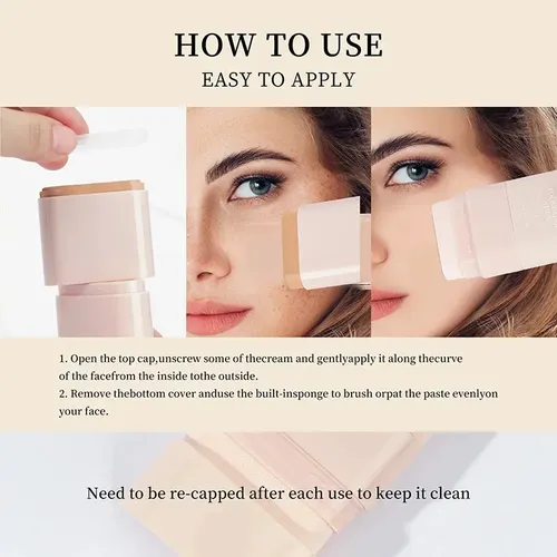 Base Corrector En Barra Con Esponja Integrada Ocheal 01 Ivory