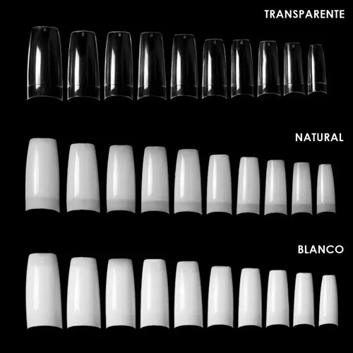 100 Tips Largos Naturales Para Uñas Gel Acrilico Jessamy U36