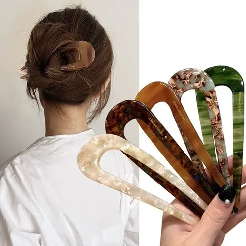 Accesorio De Pelo Acrílico En Forma De Horquilla En Forma De
