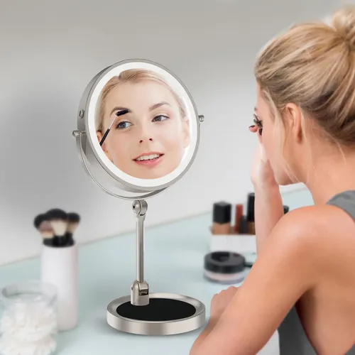 Espejo De Maquillaje Rocollos De Sobremesa Con Aumento De 1x