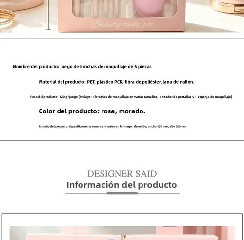 Set 2 Kits 6 Pinceles De Maquillaje Profesionales Herramient