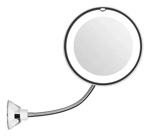 A Espejo Maquillaje Led 10x Aumento Con Soporte Ajustable A