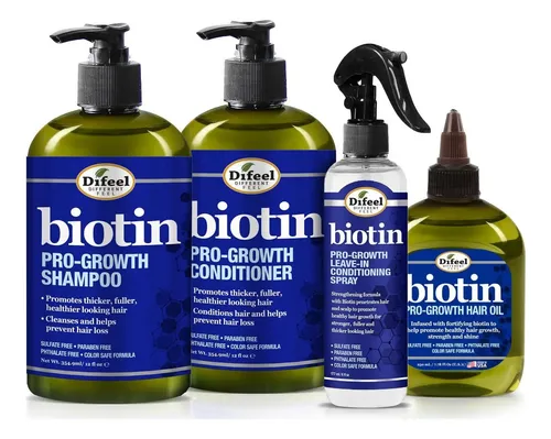 Set 4 Pasos Difeel Biotina Crecimiento Cabello