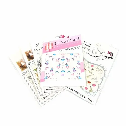 Lote 10 Sticker Decoracion Uñas 3d Colores Ydnis Maquillaje