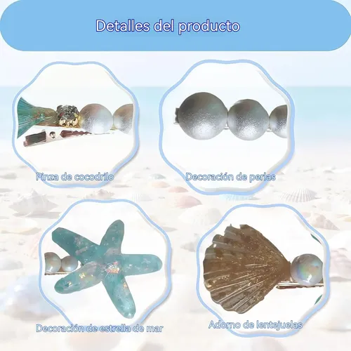 We 5pz Moños For El Pelo Con Forma De Estrella De Mar De Zx