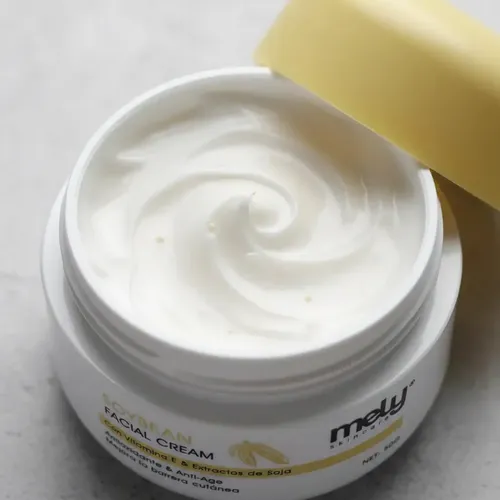 Crema Hidratante Facial Rostro Soja Dia Noche Antiage Mely Todo Tipo De Piel Día/noche