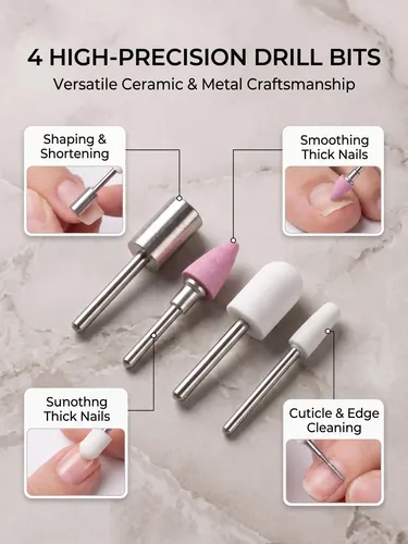 Professional Electric Nail Drill Polisher Kit With Display