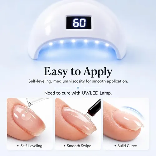 Gel Constructor Azurebeauty 15ml Uv Led Capa Base Transpare