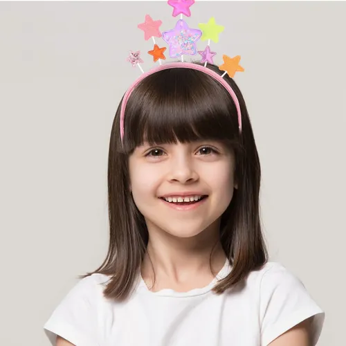 4 Vinchas Estrella Niña Cinta Pelo Infantil Estrellas