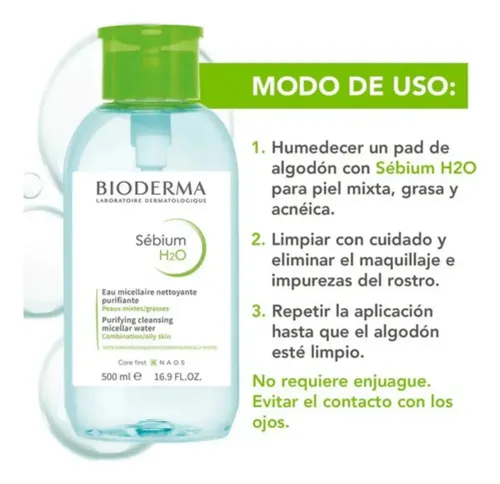 Sébium H2o, Limpieza Profunda, Bomba De 500 Ml
