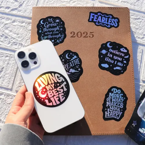 100 Pcs Holographic Positive Affirmation Stickers To The Sta
