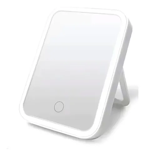 Espejo Con Luz Led Plegable Recargable Usb Maquillaje