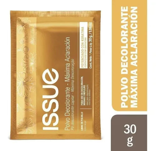 ISSUE POLVO DECOLORANTE MAX ACLARACION 30 G Caja x 10 Unid