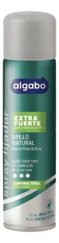 Spray Fijador Algabo Brillo Natural Extra Fuerte 390 Ml