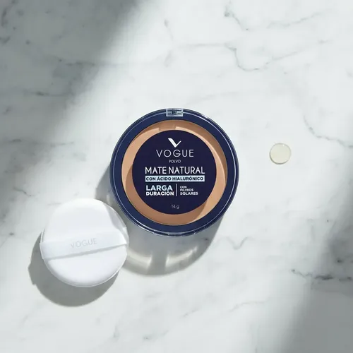 Polvo Compacto Vogue Mate Natural 14g Tono Canela