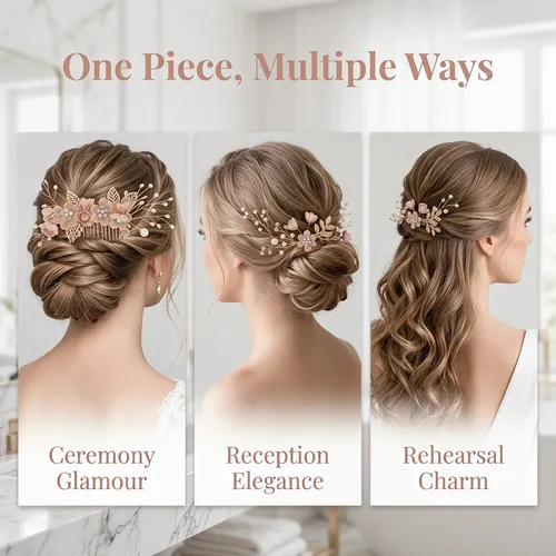 1 Juego De Accesorios Para El Cabello Para Bodas: Peineta De