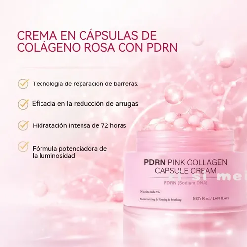 Crema Facial Pdrn Pink Collagen Iluminadora 50 G