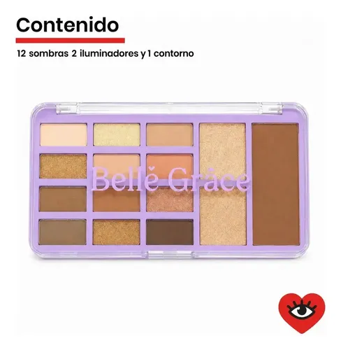 Paleta Sombras De Ojos Iluminador Y Contorno Maquillaje Rostro 1 Veoquiero