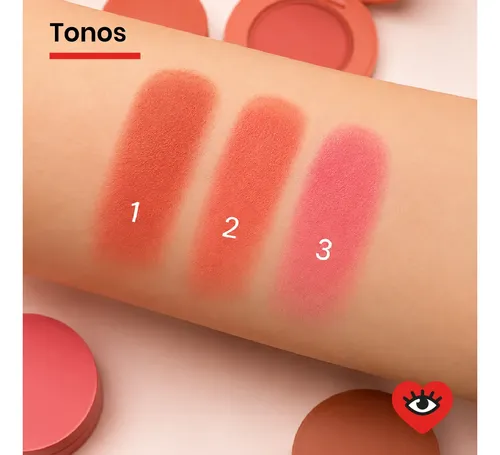 Rubor Blush En Polvo Con Espejo Compacto Rostro Veoquiero