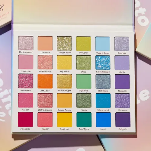 Paleta Sombras ColourPop 30 Tonos Fade Into Hue Brillante Hipoalergénica