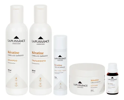 La Puissance Keratina Shampoo Acond Máscara Spray Ampolla 6c