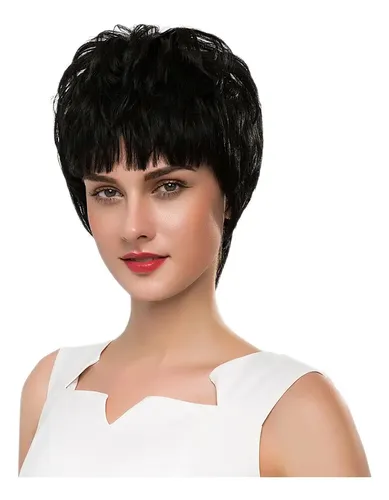 Peluca De Cabello Humano Real Natural Peluca Recta En Capas