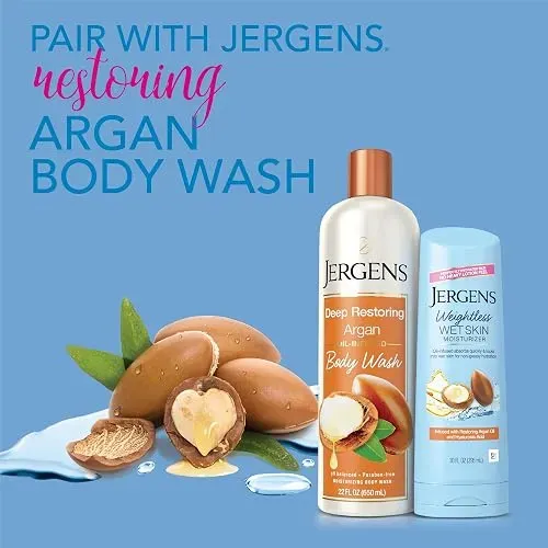 Jergens Locion Ducha Piel Seca Piel Mojada Aceite Argan