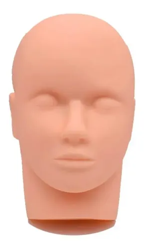 Cabeza Cara Maniquí Práctica Maquillaje Pestañas Silicona