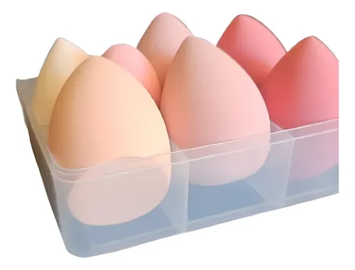 Set De 7 Esponjas De Maquillaje Con Estuche Bs Mall