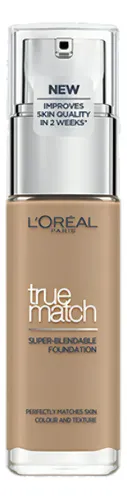Base de maquillaje líquida L’Oréal Paris True Match Super-Bendable Base De Maquillaje True Match Super Blendable L’ Oréal Paris tono sable dore 5dw – 30mL 30g