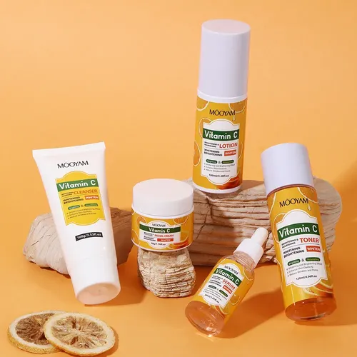 Crema Facial, Tónica Y Corporal Con Vitamina C, Set Para El
