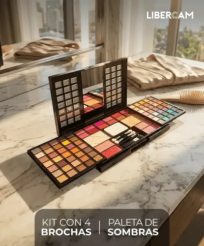 Set Maquillaje 70 Sombras Rubor Polvo Compacto Labial