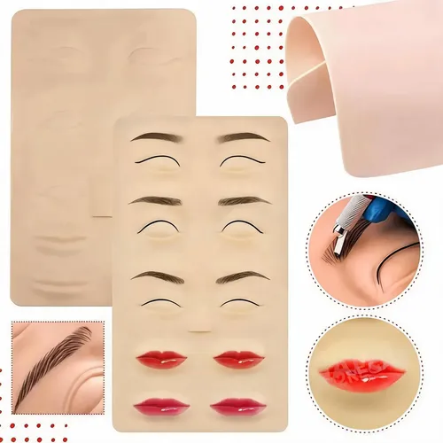 Piel Sintética P/practica Maquillaje Microblading Completo