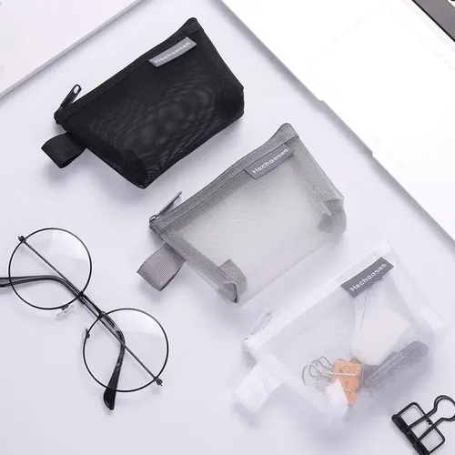 Bolso Cosmético Del Maquillaje Del Bolso De La Gris/2pzs ..
