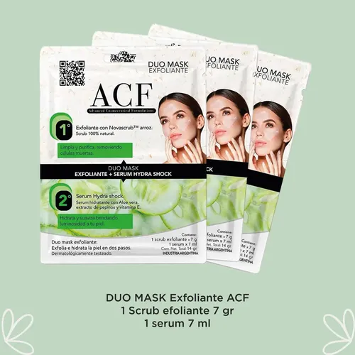 Kit Mascara Facial Exfoliante Serum Acf Limpieza Rostro