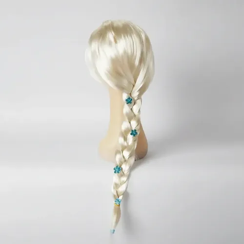Peluca Generic J-f-01 Elsa Frozen Plateada 70 Cm