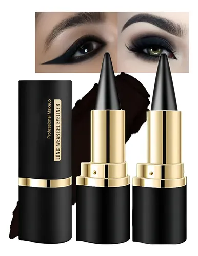 Delineador De Ojos Negro Goth Bangfeng 2 Pcs Impermeable