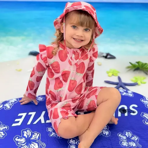 Malla Traje Baño+gorro Cierre Largo Bebe 6 A 24 Varios Model