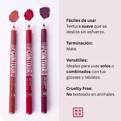 Delineador De Labios En Lapiz Mazz Lip Contour Cherry