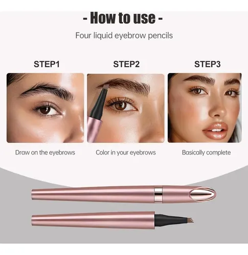 Lápiz Microblading Cejas 4 Puntas Hknbj Negro