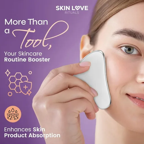 Herramienta Gua Sha Metal 3mm Facial Lifting Y Sculpting