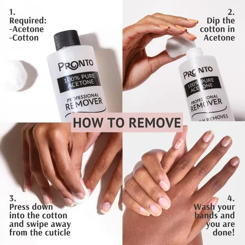 Pronto – Removedor De Esmalte De Gel De Acetona